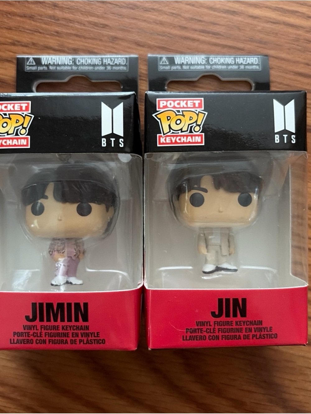 BTS Pocket Pop! Keychain - Jimin & Jin new in box lot of 2